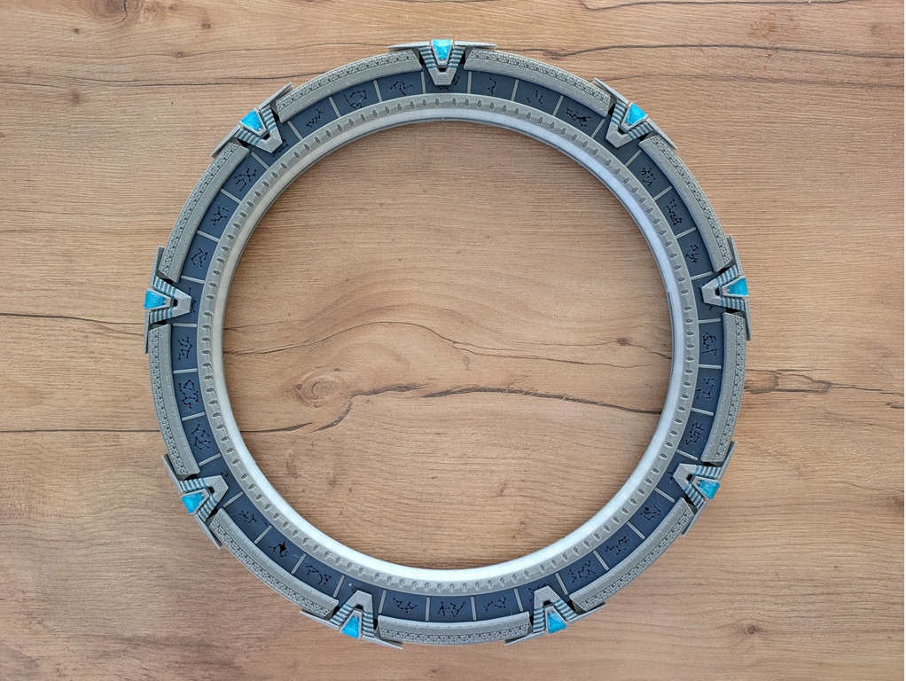 Assembled Pegasus Medium ring, painted, with lit-up glyph symbols