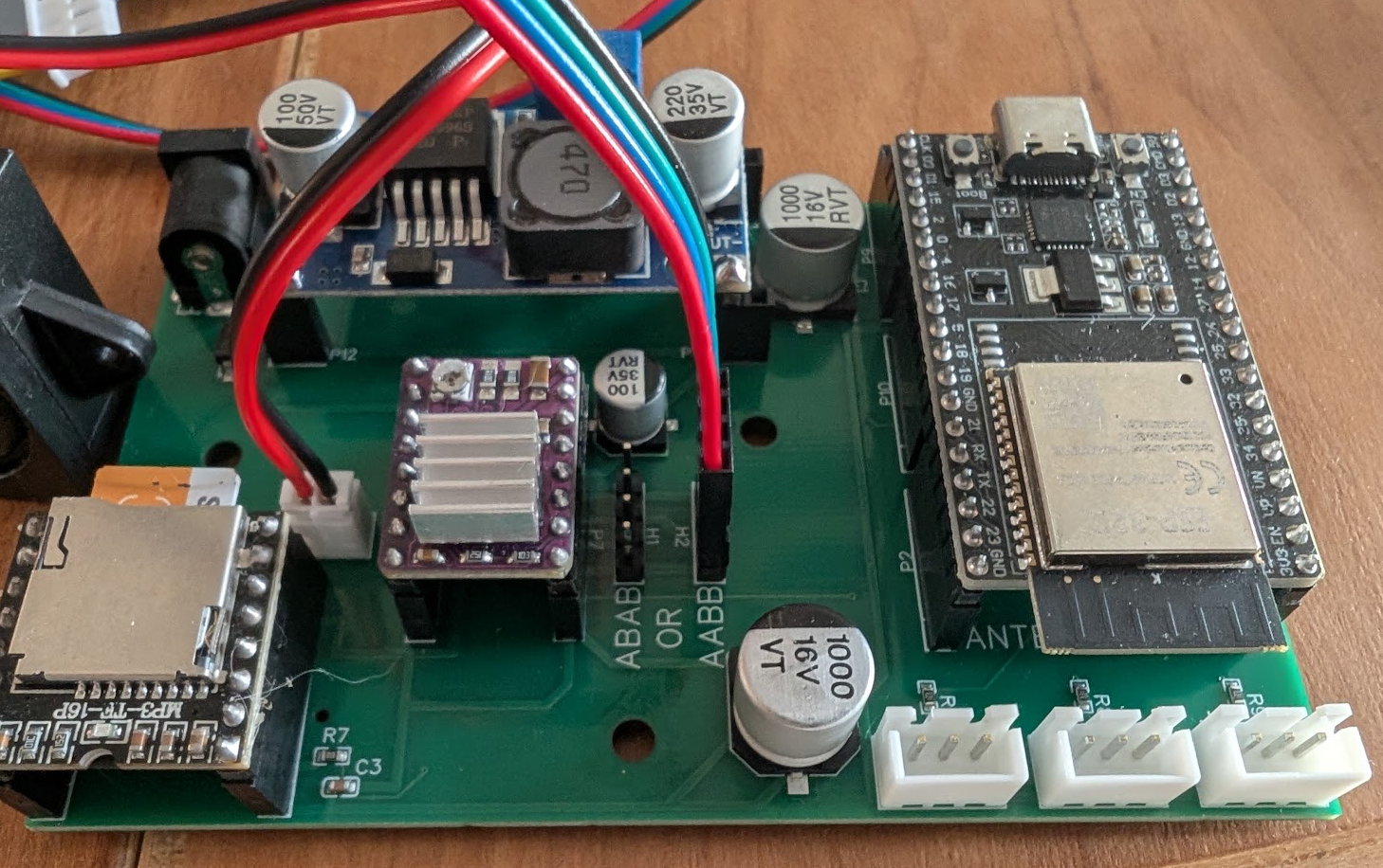 Fully assembled SG-1 Motorized PCB, all components populated